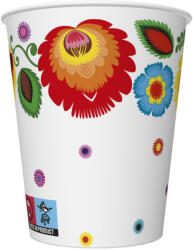  Színes Cutout papír pohár 8 db-os 250 ml (PKK768018) - aprotalpak