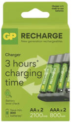GP B441 Charger +2db 2100mAh +2db 800mAh tölthető elem (GP-B441-2-2100-2-800-B50449)