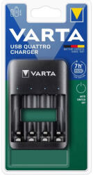VARTA USB QUATTRO Charger 57652 AA Ceruza AAA Mikro elem töltő (Varta-VALUE-USB-Quattro-57652)