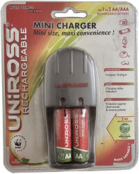 Uniross AA ceruza akku AAA mikro akku hálózati elemtöltő (Uniross-U0163231)