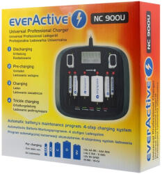 everActive NC900U AA ceruza AAA mikro C baby D góliát 9V elem töltő (everActive-NC900U)