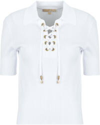 Michael Kors Topuri și Bluze Femei LACE UP SS POLO TOP MICHAEL Michael Kors Alb EU L