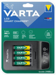 VARTA LCD Smart Charger 57684 4db 2100mAh HR6 tölthető AA ceruza elem (Varta-LCD-Smart-Charger-4-2100-57684)