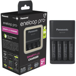 eneloop Panasonic eneloop Pro K-KJ55HCD40E SMARTPLUS BQ-CC55E +4db 2500mAh HR6 AA tölthető ceruza elem (eneloop-KKJ55HCD40E-SMARTPLUS)