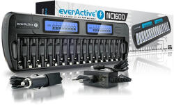 everActive NC1600 16 AA ceruza akku AAA mikro akku hálózati elemtöltő (everActive-NC1600)