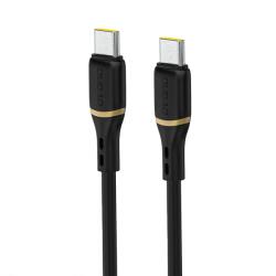 Dudao L25C USB-C Cable 1m 60W with Soft Silicone Braid - Black (L25C black)