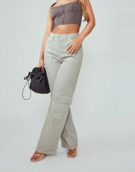 Prettylittlething Cargo Egyenes Szárú Pamut Farmer Nadrág Prettylittlething 34