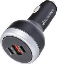  Car charger USB A + 2 x Type C PD QC3.0 3A 191W CC69-2C1A black (5903396276866)