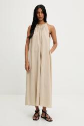 ANSWEAR nyári lenvászon ruha - bézs L - answear - 42 990 Ft