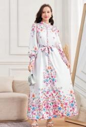 Shein Többszínű Maxi Ruha Gallér Gombok Virágmintás Shein 164