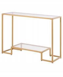 Vevor Konzolasztal, 2 szintes, 107x35.4x75.5 cm, téglalap alakú, borulásgátlóval, arany színű (JSXGZ42YCB)