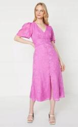 Oasis Lila Ruha MIDI Rövid Ujjú Chiffon Virág Motívum Oasis 42