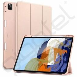 ESR REBOUND PENCIL tok álló, bőr hatású (aktív FLIP, oldalra nyíló, TRIFOLD, asztali tartó, ceruza tartó) ROZÉARANY