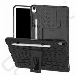 Silverline Defender műanyag telefonvédő (ütésállóság, szilikon belső, kitámasztó, autógumi, ceruza tartó) FEKETE