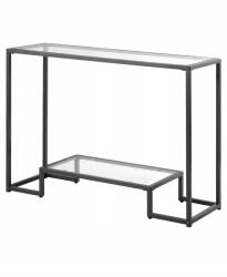 Vevor Konzolasztal, 2 szintes, 107x35.4x75.5 cm, téglalap alakú, borulásgátlóval, fekete (JSXGZ42YCH)