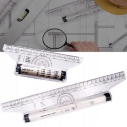  Rajzvonalzó görgővel, 2 darabos készlet (15 cm és 30 cm), skálázott vonalzó (Linijka do rysowania 15cm 30cm)