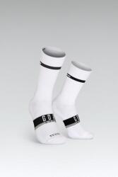 Gobik Kerékpáros zokni SUPERB FEHÉR UNISEX EXTRA HOSSZÚ VÍZSZINTES fehér S-M
