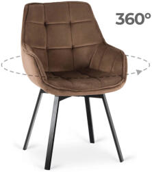 Mebel Elite Forgószék barna bársony kárpittal - LUNA (ME-LUNA-BR-V-K)