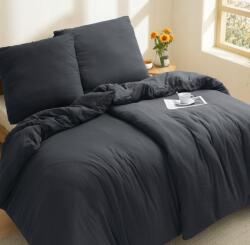  Mikroszálas ágyneműhuzat garnitúra sötétszürke 135x200 cm 5 részes (komplet pościeli)