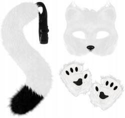  Maszk Macska Cosplay Furry Farok Mancsok Farkas Róka Szőrme Szett 3db-os (yao)