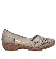 RIEKER Női félcipő Rieker 41351-90 bézs bebújós áttört (41351-90)