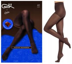 Gatta & Wedel Mintás Harisnya 40 Den Sötétbarna Dark Choco 2-S (00A198030212E)