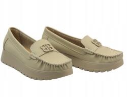 VINCEZA Félcipő Papucs Vinceza 66771 Bézs Természetes Bőr Platform Könnyű (66771.BE)