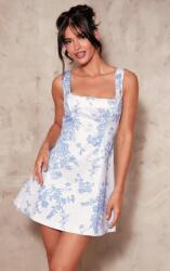 Prettylittlething Kék Ruha Mini Egyenes Nyakkivágással Klasszikus Prettylittlething 36