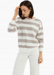 Volcano Női Csíkos Kapucnis Pulóver Bézs Volcano B-magne XL