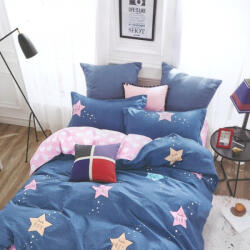Cotton world Ágyneműhuzat 160x200 Gyerek 100% Pamut Szatén Prémium Csillagok