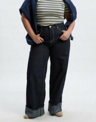 Boohoo Sötétkék Egyszerű Klasszikus Magas Derekú Farmer Nadrág Boohoo 48-AS