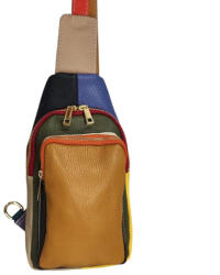  Betti valódi bőr női táska színes egyedi különleges crossbody barna sárga (na-7385-brown-color)