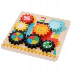 Petit Collage Puzzle fogaskerekek vonat (PTC584)