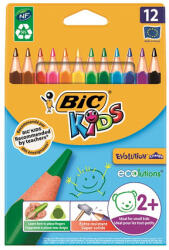 BIC Színes ceruza BIC Kids Evolution háromszögletű környezetbarát 12 darabos készlet (82973511) - fotoland