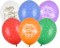  Lufi 30 cm 6 Darab/Csomag Happy Birthday To You Vegyes Színek (SB14P3200006)