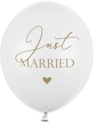  Lufi 30 cm 6 Darab/Csomag Just Married Fehér (SB14P2370086)