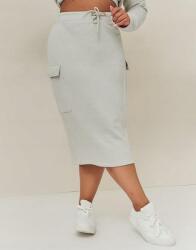 Prettylittlething Szürke MIDI Melegítő Egyenes Cargo Szoknya Gumis Prettylittlething 50