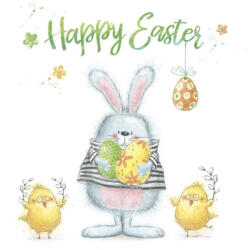 POL-MAK Húsvét Joyful Animals szalvéta 20 db-os 33x33 cm PKK771018 (PKK771018)