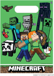 Procos Minecraft Green műanyag ajándéktasak, ajándékzacskó 6 db-os PNN98168 (PNN98168)