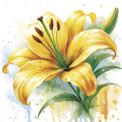 POL-MAK Virág Yellow Lily szalvéta 20 db-os 33x33 cm PKK772145 (PKK772145)