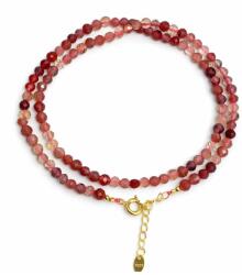  Colier din Andezin (Tibet Sunstone) Rotund Fatetat 4x4 mm Accesorii de Gold Filled - 1 Buc