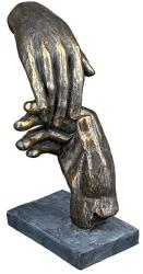  „Two hands gyönyörű antikolt hatású kezeket formázó szobor bronz színben - 21cm