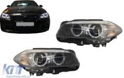 KITT Lightning Első lámpák Full LED Bi-Xenon angyalszemek BMW 5 Series F10/F11 (2011-2013) LCI Facelift Look (HLBMF10B)