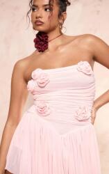 Prettylittlething Világos Rózsaszín Klasszikus Rövid Virágos Overál Prettylittlething 40