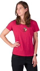 Northfinder Tricou femei din bumbac organic, material moale GRACIANA cherry (108622-510-104)