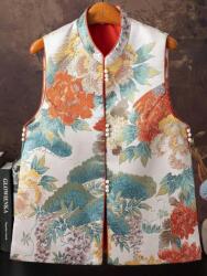 Shein Többszínű Klasszikus, Gombos, Hímezett Virágmintás Mellény Shein M