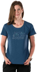 Northfinder Tricou damă exterior, material moale din bumbac organic HELENA bluenights (108624-464-103)