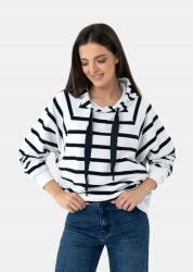 Volcano Női Oversize Csíkos Pulóver Fehér Volcano B-aika XL