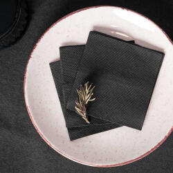 Mapelor Koktélszalvéta textúrált 20x20 cm 100 lap/csomag - fekete