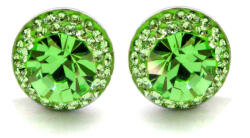 APHRODITÉ bedugós fülbevaló (peridot 12 mm-es) (2023072801)